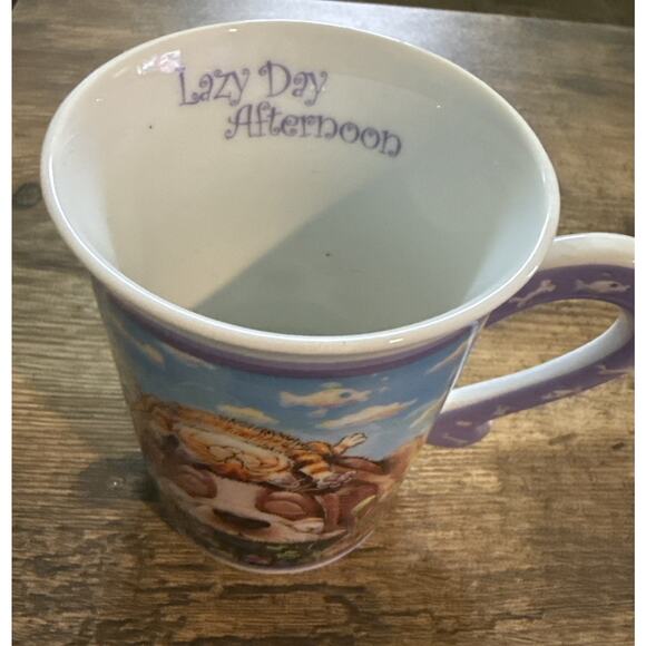 The Danbury Mint Gary Patterson Lazy Day Afternoon Porcelain Coffee Tea Mug 8 oz - Picture 1 of 5